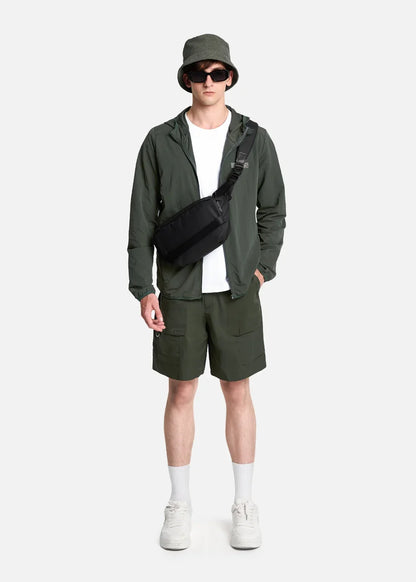 Áo Khoác Parka RainShield™ Trượt Nước Mỏng Nhẹ Chống Nắng Seventy Seven 005 Màu Xanh Lá Đậm Dáng Ôm Vừa F2