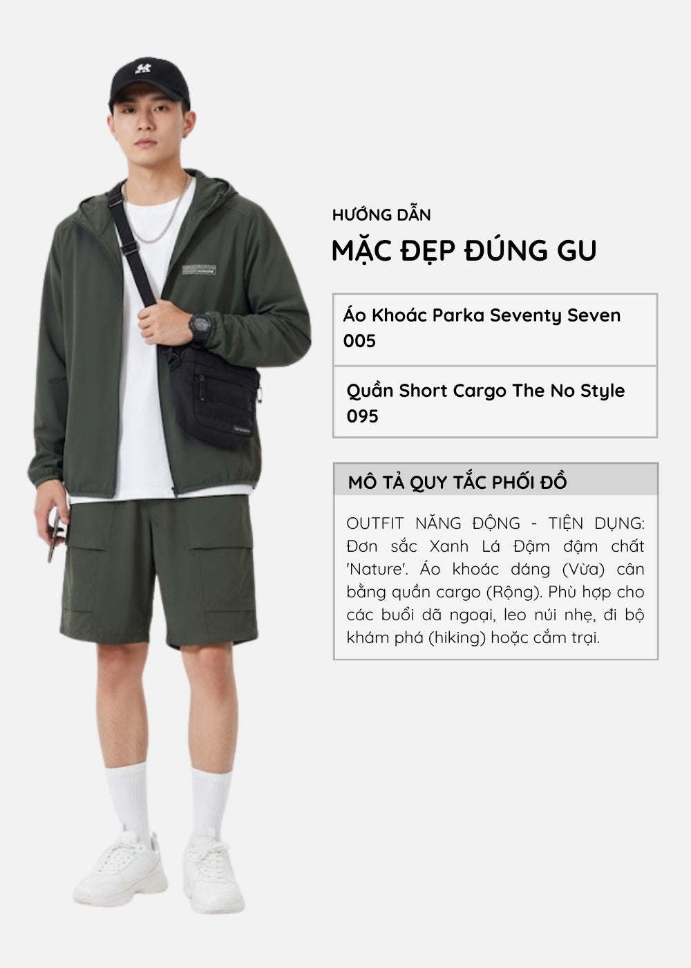 Áo Khoác Parka RainShield™ Trượt Nước Mỏng Nhẹ Chống Nắng Seventy Seven 005 Màu Xanh Lá Đậm Dáng Ôm Vừa F2