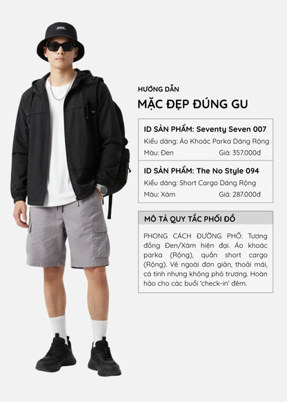 Áo Khoác Kaki Chống Nắng Seventy Seven 007 Đen