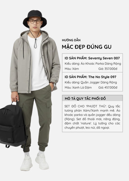 Áo Khoác Kaki Chống Nắng Seventy Seven 007 Xám