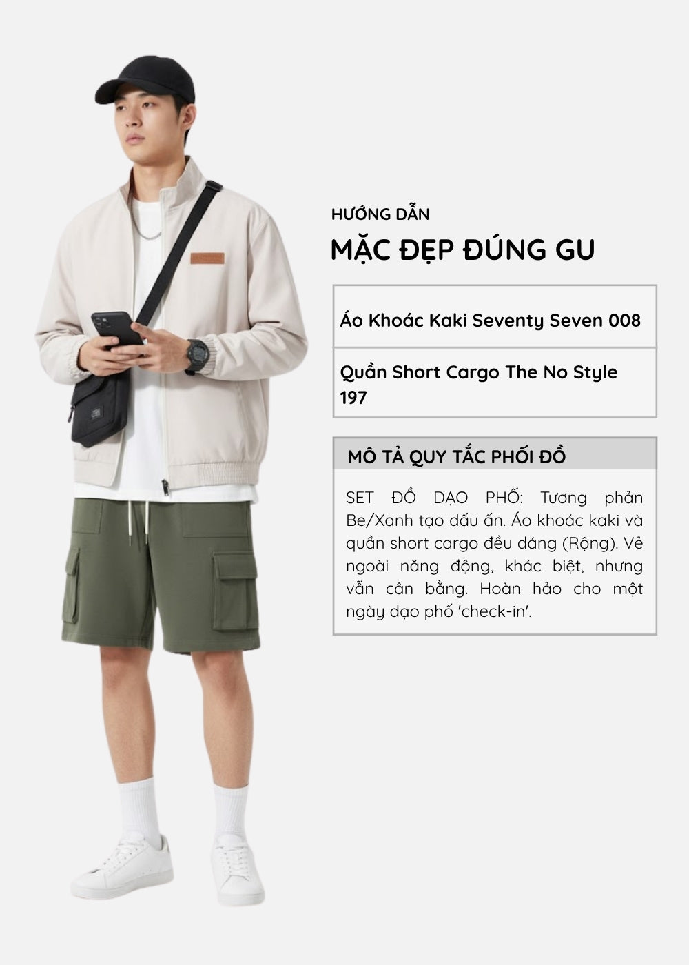 Áo Khoác Kaki DurableTex™ Đứng Phom Bền Bỉ Seventy Seven 008 Màu Be Dáng Vừa Vặn F3