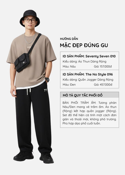 Áo Thun Tay Ngắn Waffle Thoáng Khí Seventy Seven 010 Nâu