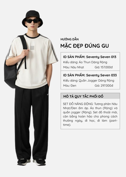 Áo Thun Pique Thoáng Mát Seventy Seven 013 Nâu Nhạt