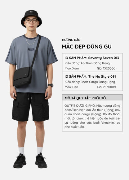 Áo Thun Pique Thoáng Mát Seventy Seven 013 Xám