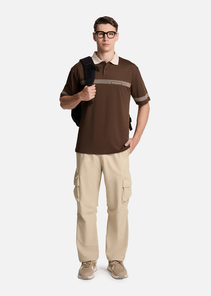 Áo Polo Pique Thoáng Khí Seventy Seven 017 Nâu Đậm