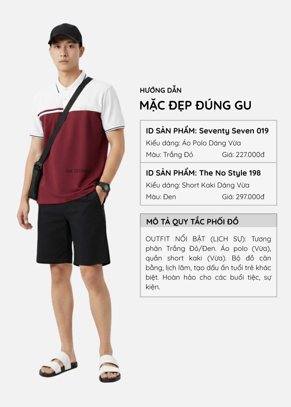 Áo Polo Phối Màu Pique Thoáng Mát Seventy Seven 019 Trắng Đỏ