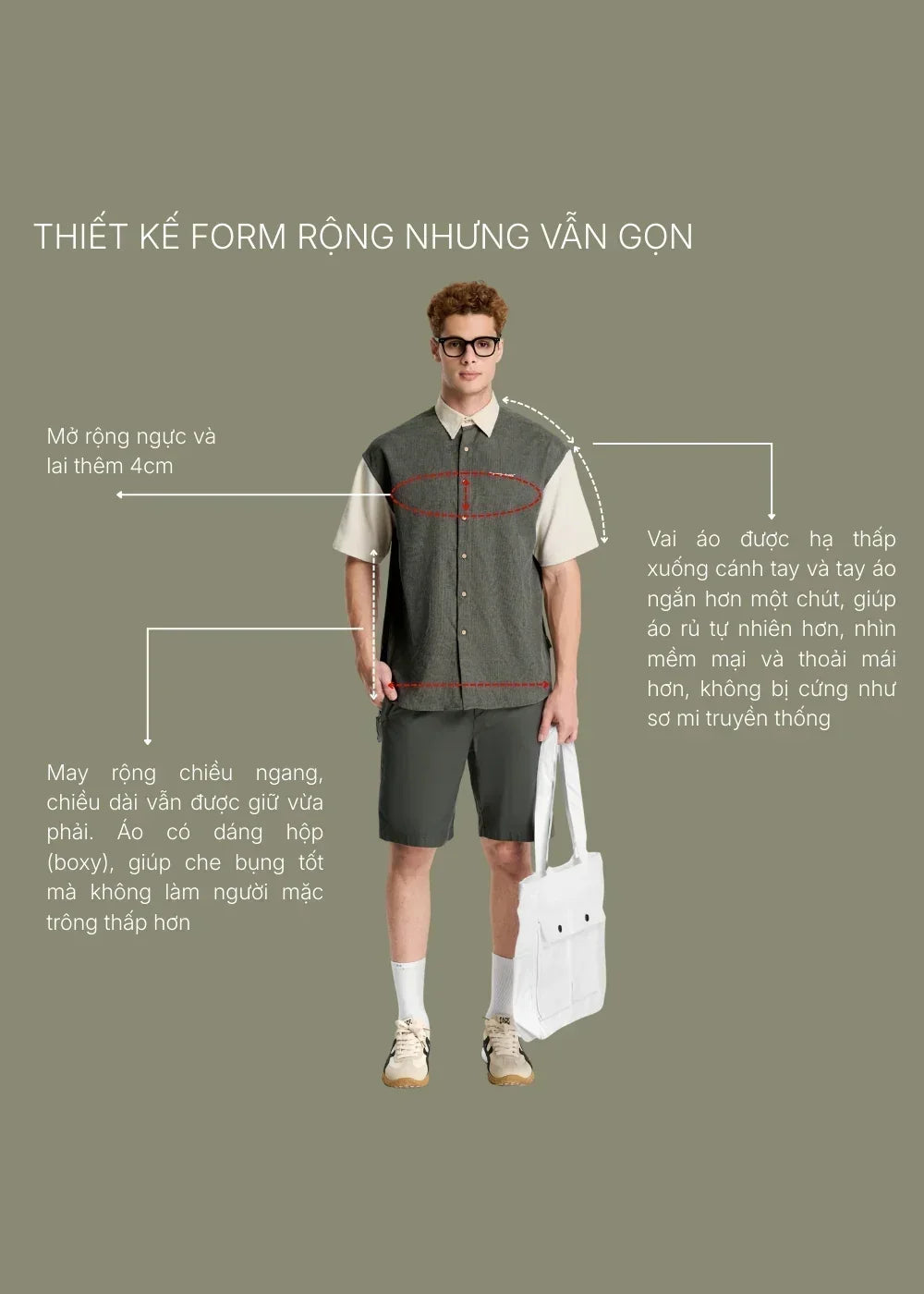 Áo Sơ Mi Tay Ngắn Nhung Tăm Cổ Điển DurableTex™ Vải Bền Chắc Seventy Seven 022 Màu Nâu Nhạt Dáng Rộng Rãi F4
