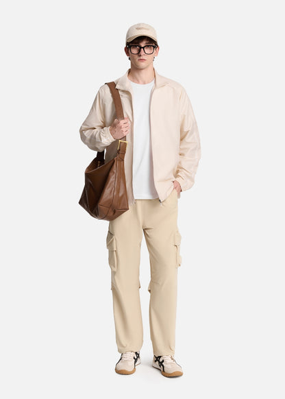 Quần Dù Cargo Nhẹ Co Giãn The No Style 098 Nâu Nhạt