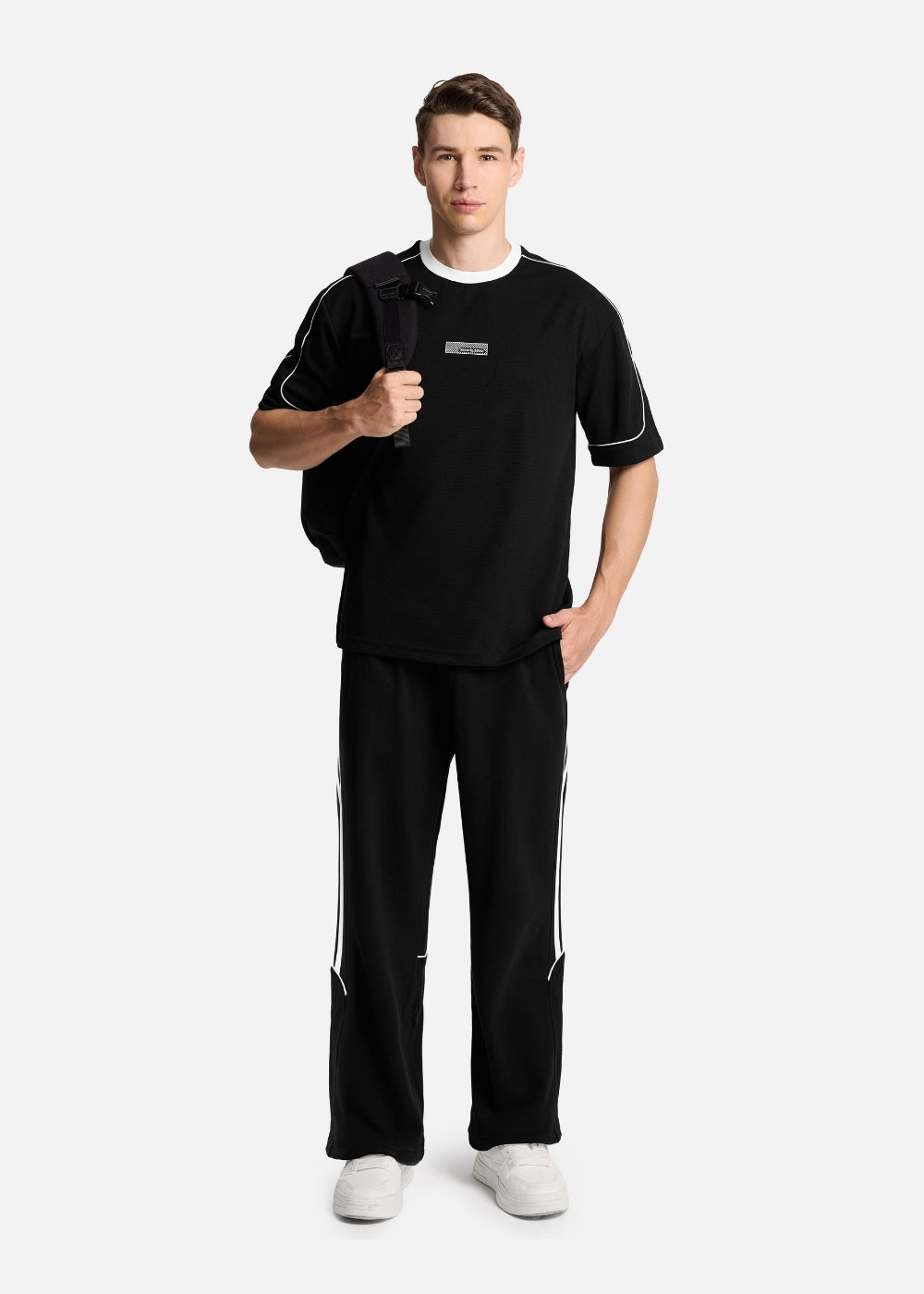 Áo Thun Waffle Co Giãn Seventy Seven 042 Đen