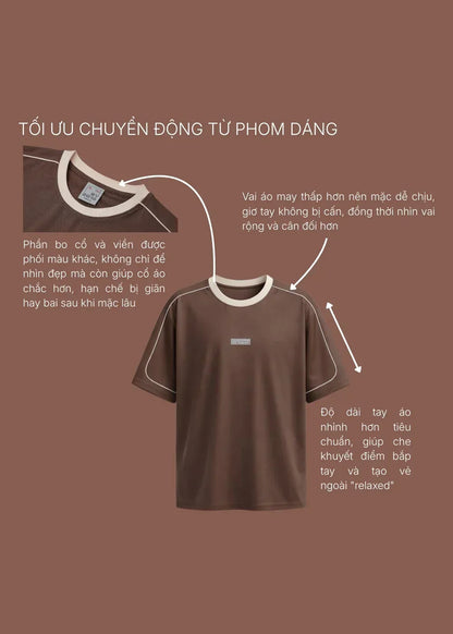 Áo Thun Vải Tổ Ong EasyCare™ Chống Nhăn, Giữ Dáng Tốt Seventy Seven 042 Màu Đen Dáng Rộng Rãi F4
