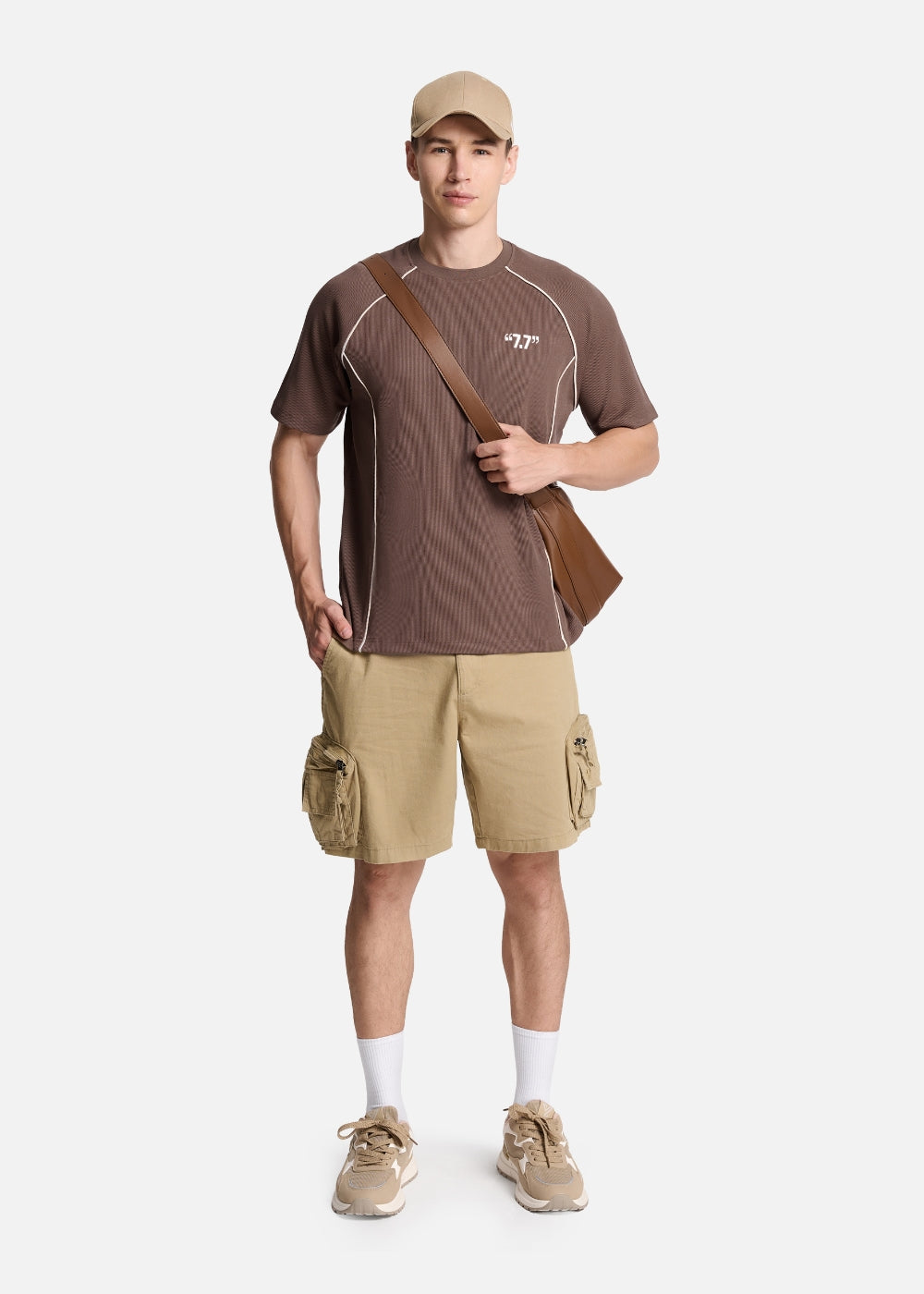 Áo Thun Ribbing Mềm Mại Bền Bỉ Seventy Seven 043 Nâu