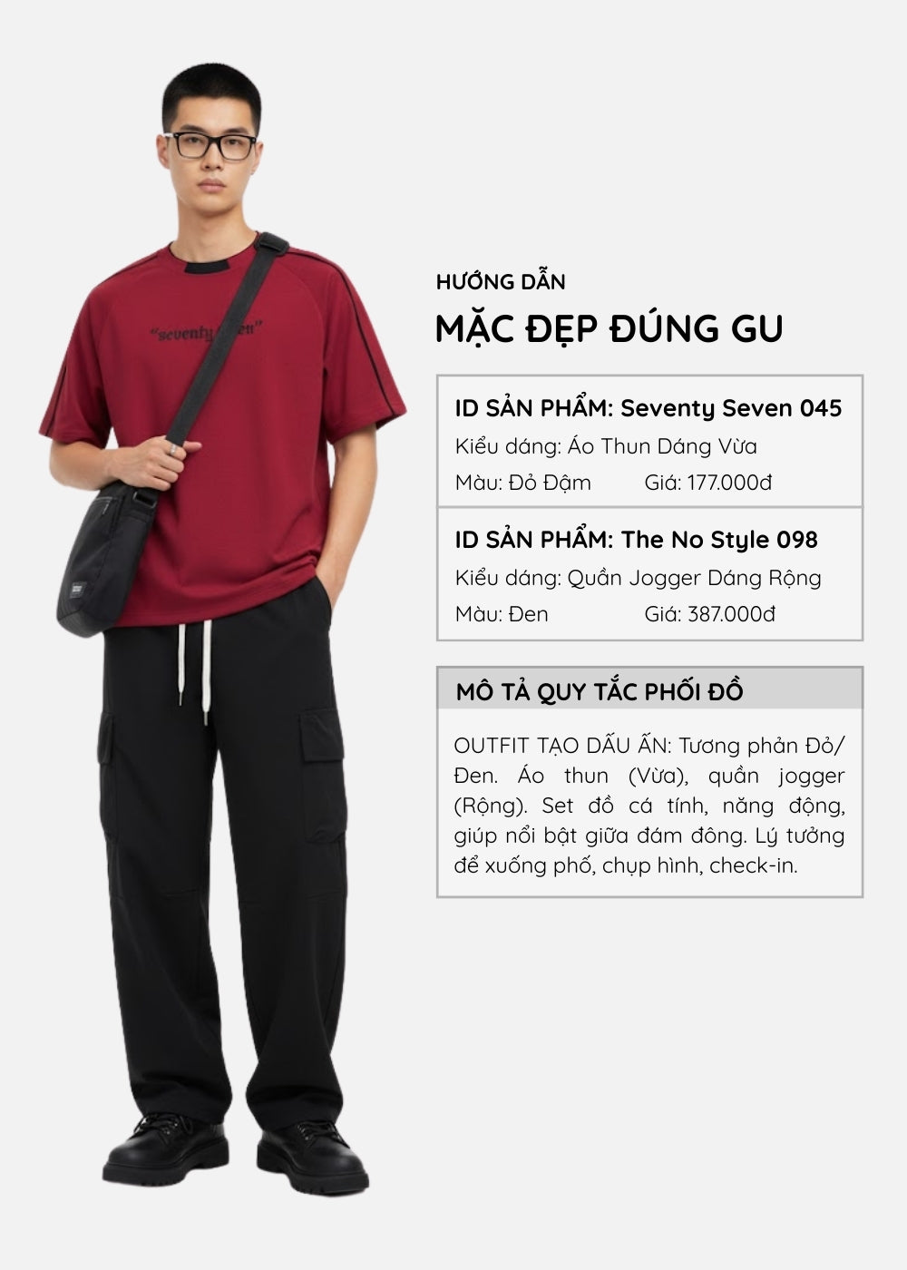 Áo Thun Tay Ngắn Vải Ribbing Co Giãn Seventy Seven 045 Đỏ Đậm