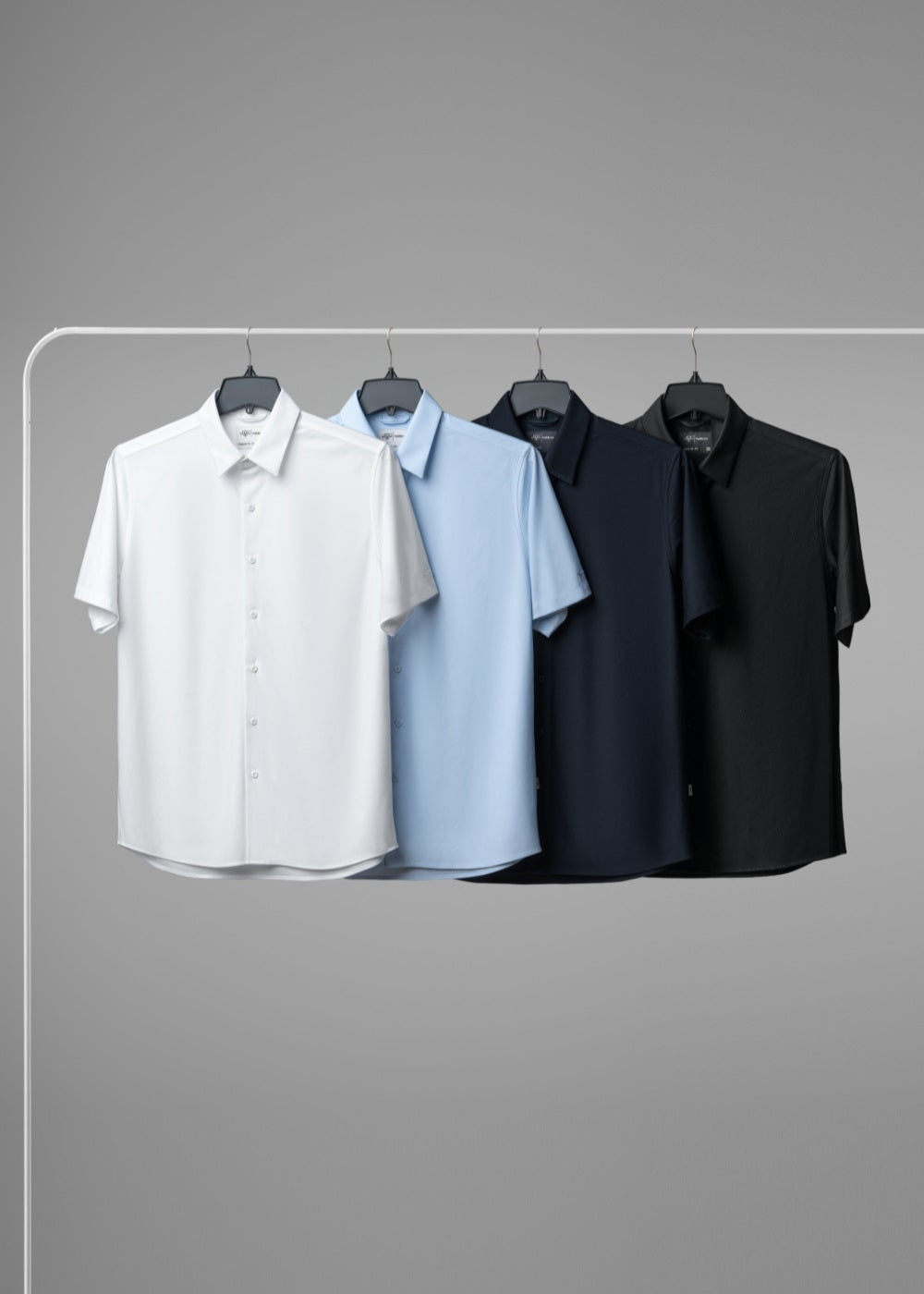 Sơ Mi Tay Ngắn AirDry™ Nhẹ Co Giãn Thoát Nhiệt Tốt Seventy Seven 054 Màu Đen Dáng Vừa Vặn F3
