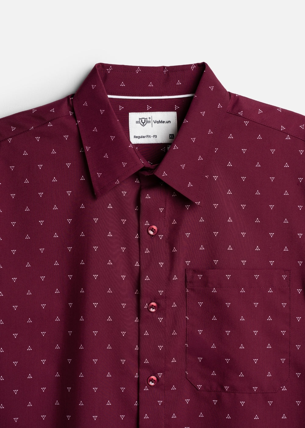 Áo Sơ Mi Tay Ngắn Siêu Mịn Seventy Seven 060 Đỏ Đậm