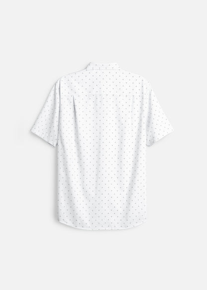 Áo Sơ Mi Tay Ngắn Siêu Mịn Seventy Seven 060 Trắng