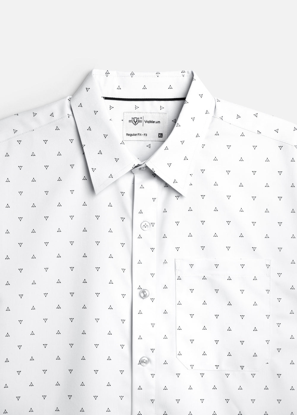 Áo Sơ Mi Tay Ngắn Siêu Mịn Seventy Seven 060 Trắng