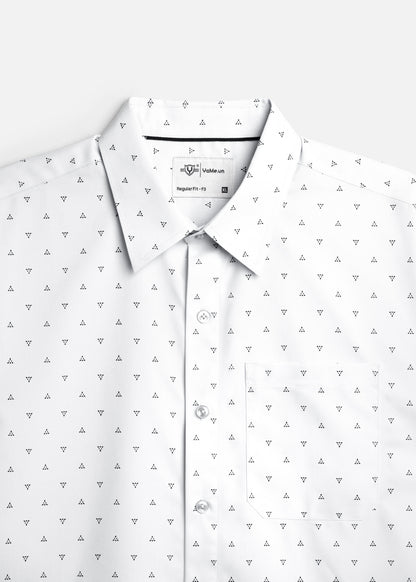 Áo Sơ Mi Tay Ngắn Siêu Mịn Seventy Seven 060 Trắng