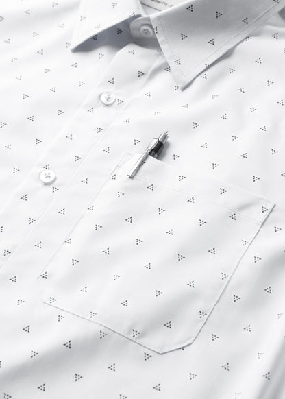 Áo Sơ Mi Tay Ngắn Siêu Mịn Seventy Seven 060 Trắng