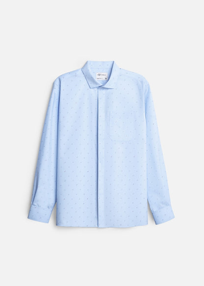 Áo Sơ Mi Tay Dài Siêu Mịn Seventy Seven 064 Xanh Dương Nhạt