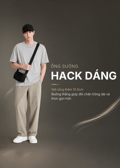 Quần Easy Pant Loose Fit AirDry™ Vải Mỏng Nhẹ Thoáng Mát The No Style 227 Màu Xám Dáng Rộng Rãi F4