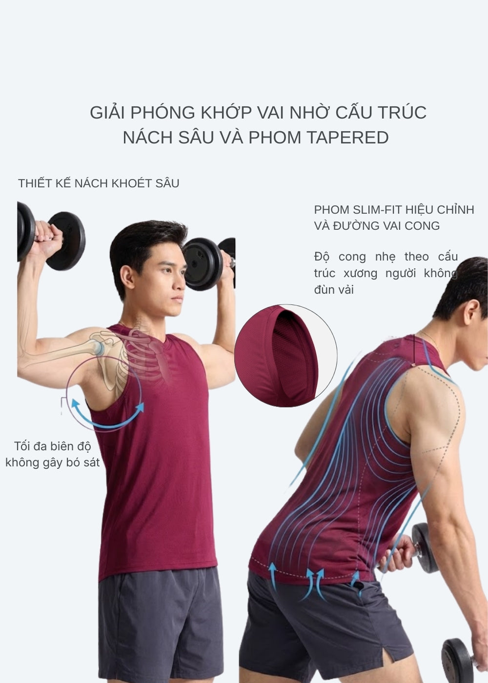 Áo 3 Lỗ Thể Thao AirDry™ Siêu Mỏng Nhẹ The Beginner 004 Màu Đen Dáng Ôm Vừa F2