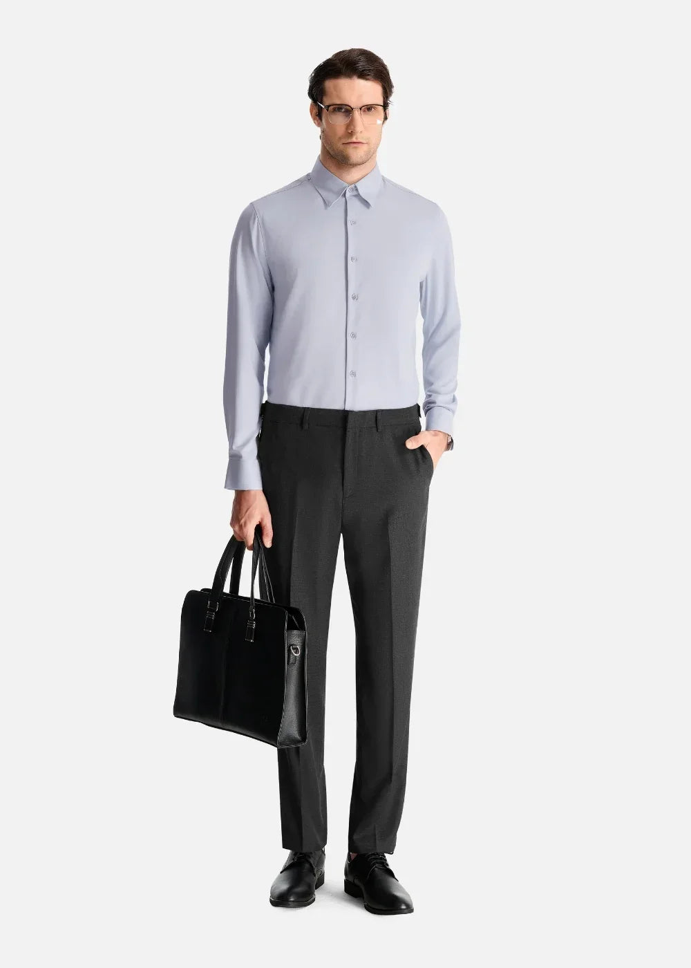 Quần Tây Smart Casual EasyCare™ Ít Nhăn Lưng Tùy Chỉnh The CEO 012 Xám Đậm