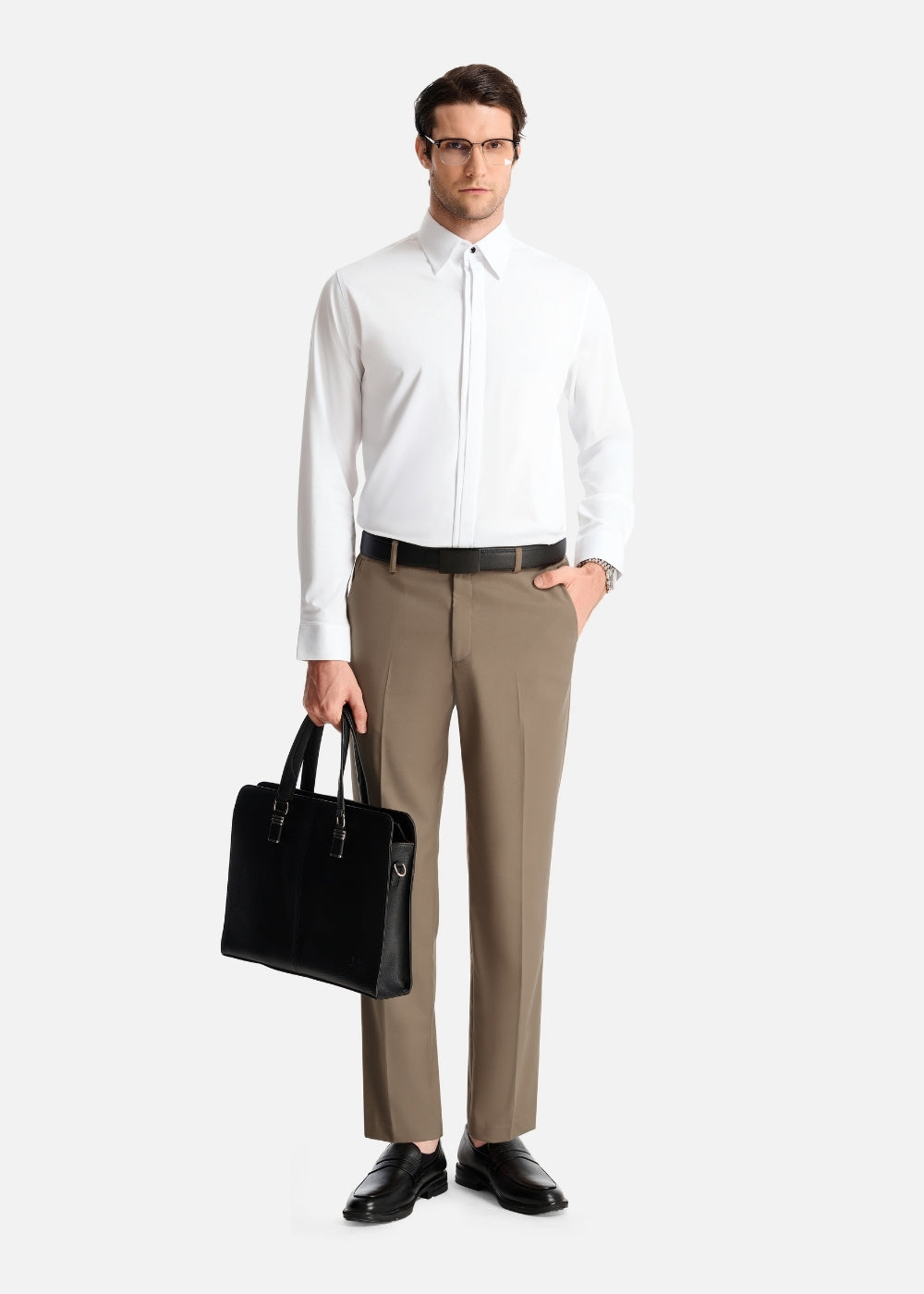 Quần Tây Casual Mềm Mại Non Iron 001 Nâu