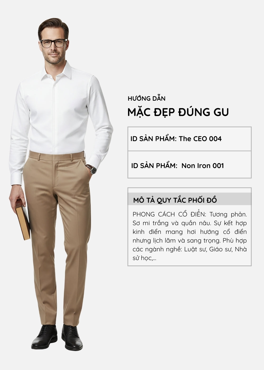 Quần Tây Casual Mềm Mại Non Iron 001 Nâu