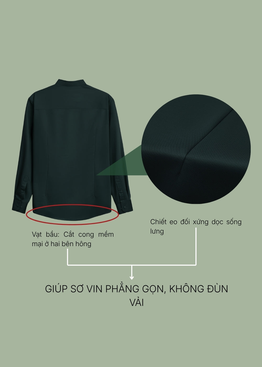 Áo Sơ Mi Tay Dài Sợi Tre Dệt Xước Tự Nhiên StayFresh™ Mặc Nhẹ Tênh Khử Mùi The CEO 009 Màu Trắng Dáng Ôm Vừa F2