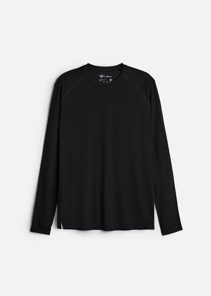 Áo Thun Tay Dài CloudTouch™ Siêu Mềm Mịn Tay Xỏ Ngón The Homebody 001 Đen