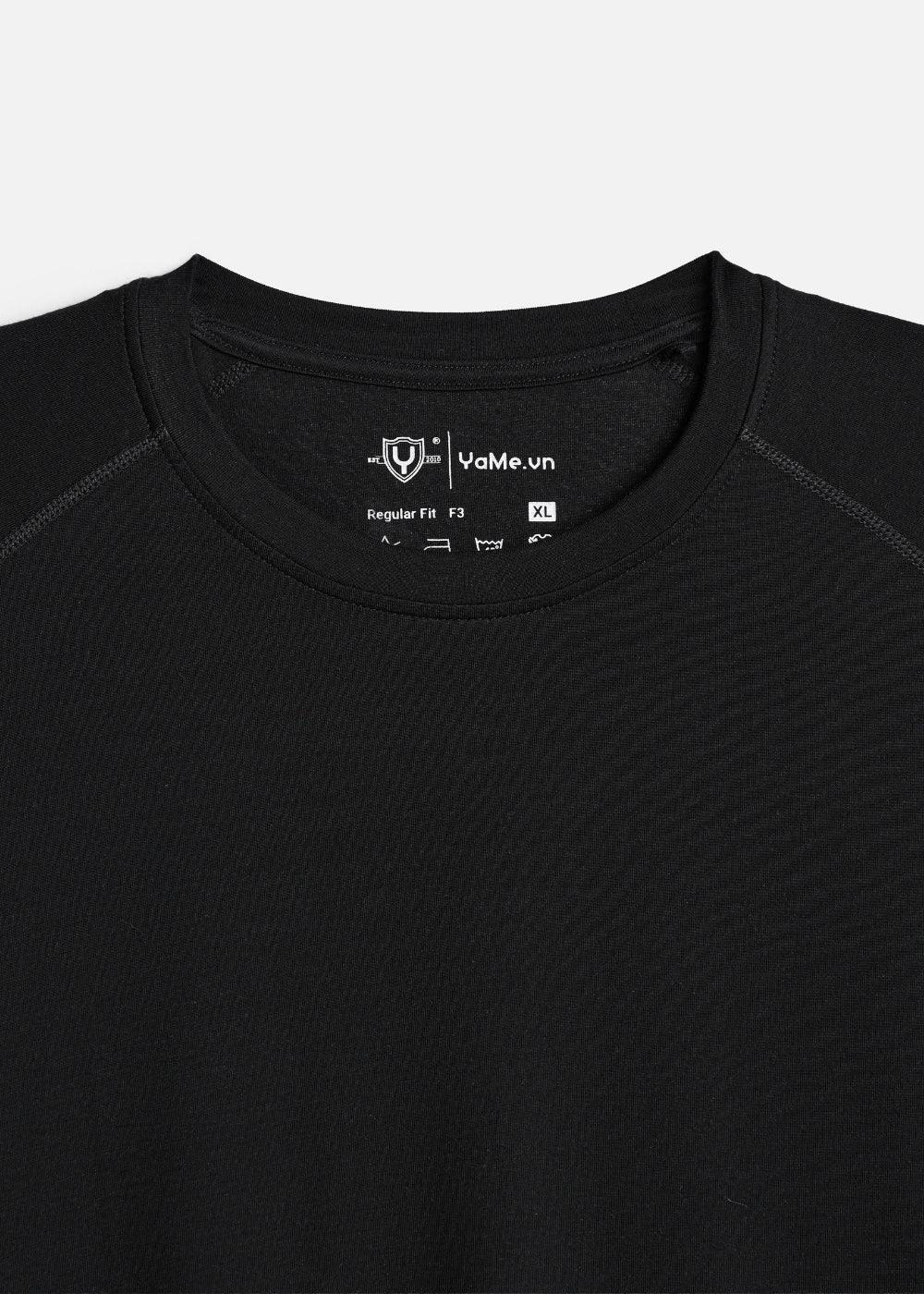 Áo Thun Tay Dài CloudTouch™ Siêu Mềm Mịn Tay Xỏ Ngón The Homebody 001 Đen