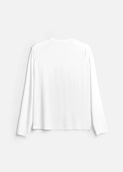 Áo Thun Tay Dài CloudTouch™ Siêu Mềm Mịn Tay Xỏ Ngón The Homebody 001 Trắng