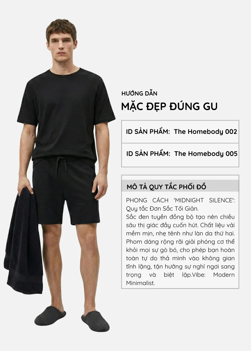 Áo Thun CloudTouch™ Êm Ái Thoát Nhiệt Đa Điểm The Homebody 002 Đen