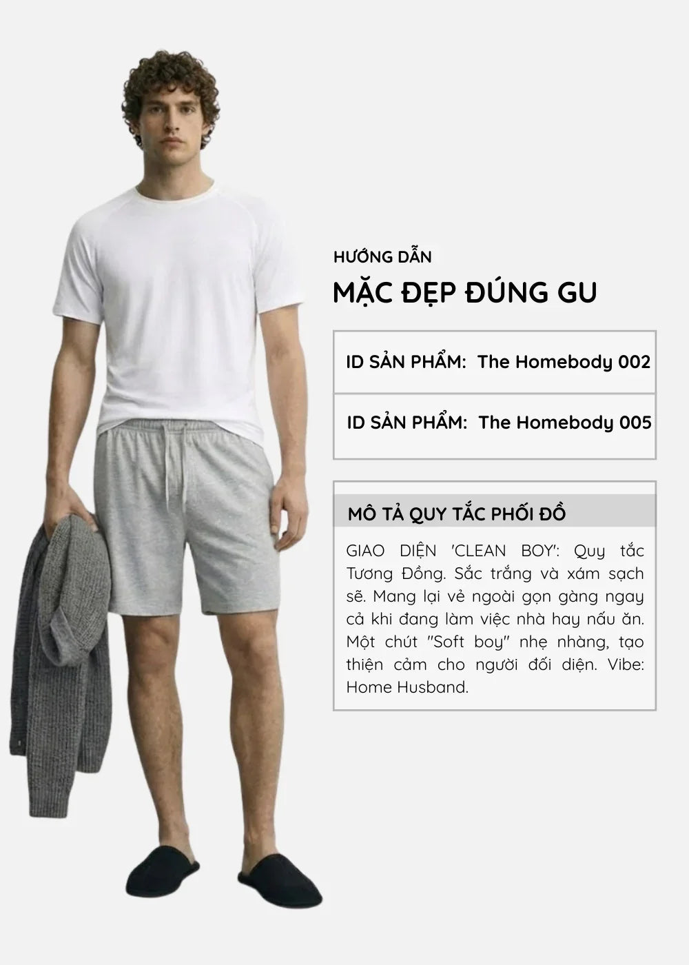 Áo Thun CloudTouch™ Êm Ái Thoát Nhiệt Đa Điểm The Homebody 002 Trắng