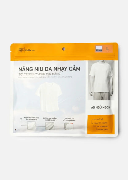 Áo Thun CloudTouch™ Êm Ái Thoát Nhiệt Đa Điểm The Homebody 002 Trắng