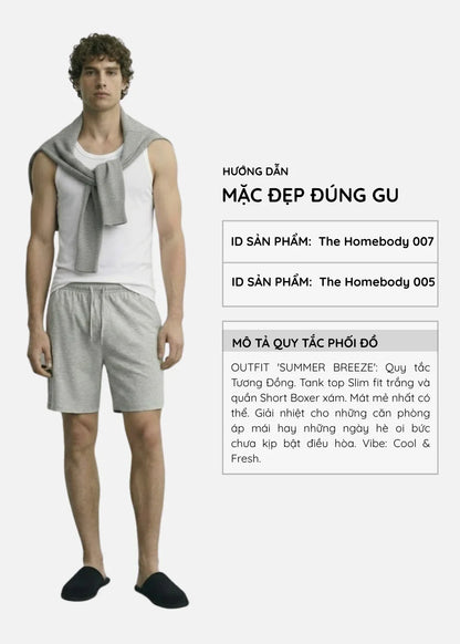 Áo Thun Tank Top AirDry™ Êm Ái Thoát Nhiệt The Homebody 007 Trắng