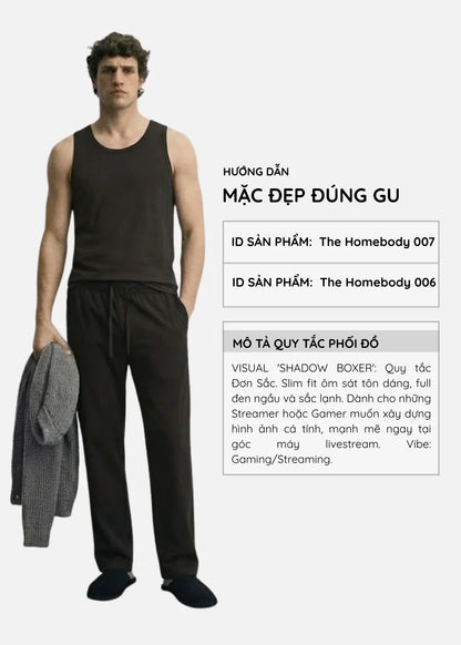 Áo Thun Tank Top AirDry™ Êm Ái Thoát Nhiệt The Homebody 007 Đen