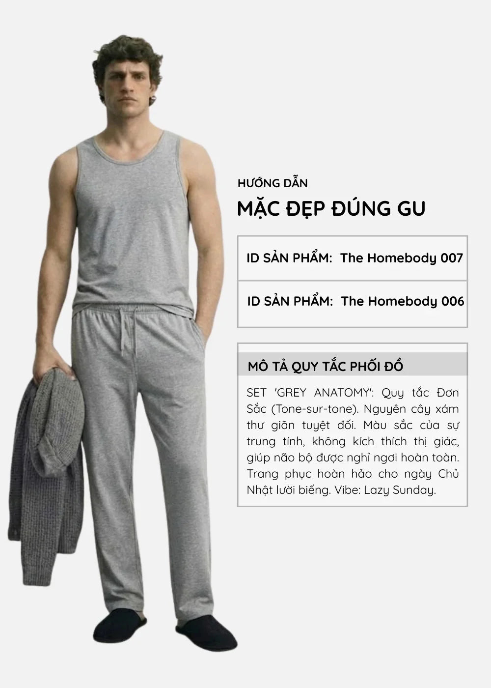 Áo Thun Tank Top AirDry™ Êm Ái Thoát Nhiệt The Homebody 007 Xám
