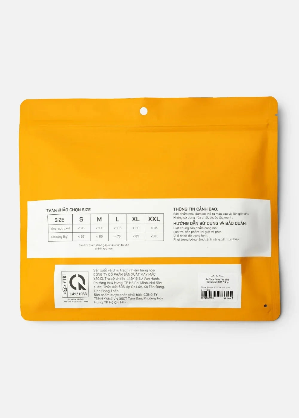 Áo Thun Tank Top AirDry™ Êm Ái Thoát Nhiệt The Homebody 007 Trắng