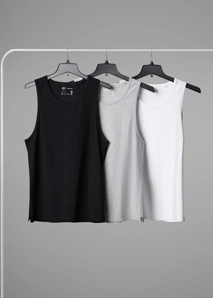 Áo Thun Tank Top AirDry™ Êm Ái Thoát Nhiệt The Homebody 007 Trắng