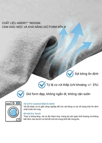 Áo Thun Tank Top AirDry™ Êm Ái Thoát Nhiệt The Homebody 007 Trắng