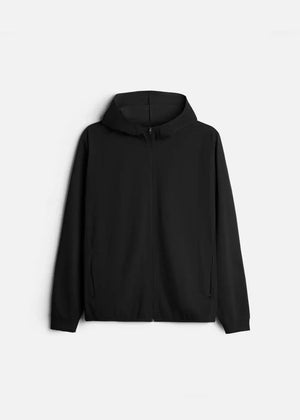 Áo Khoác Hoodie AirDry™ Tay Xỏ Ngón Chống Tia UV UPF 50+ The Minimalist 001 Màu Đen Dáng Ôm Vừa F2