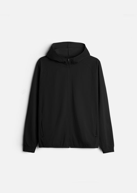 Áo Khoác Parka AirDry™ Tay Xỏ Ngón Chống Tia UV UPF 50+ The Minimalist 001 Màu Đen Dáng Ôm Vừa F2