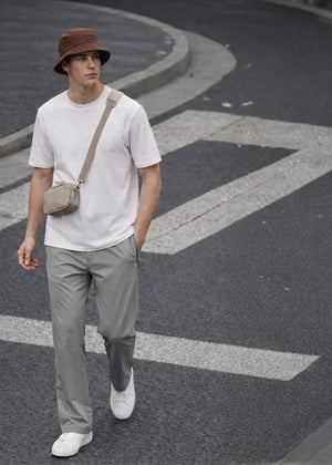 Quần Easy Pant Regular Fit AirDry™ Tôn Dáng Vải Nhẹ Tản Nhiệt Tốt The Minimalist 003 Màu Xám Nhạt Dáng Vừa Vặn F3