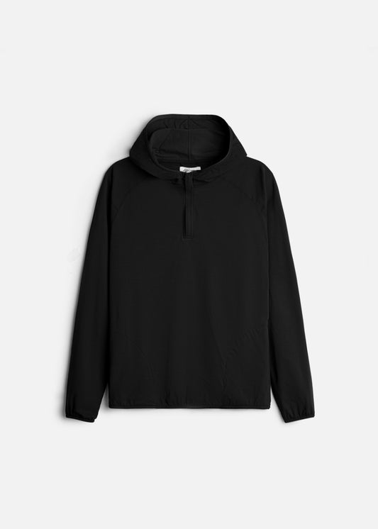 Áo Khoác Hoodie Khóa Kéo Tiện Lợi AirDry™ Vải Nhẹ Thoáng Da The Minimalist 004 Màu Đen Dáng Ôm Vừa F2