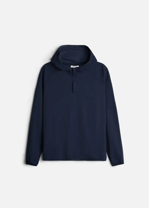 Áo Khoác Hoodie AirDry™ Vải Nhẹ Thoáng Da The Minimalist 004 Màu Xanh Dương Đậm Dáng Ôm Vừa F2