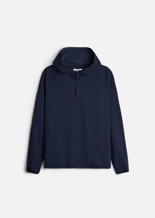 Áo Khoác Hoodie Khóa Kéo Tiện Lợi AirDry™ Vải Nhẹ Thoáng Da The Minimalist 004 Màu Xanh Dương Đậm Dáng Ôm Vừa F2