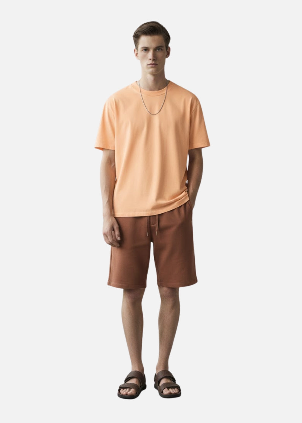 Quần Short Thun Mềm Mịn Mát The Minimalist 012 Cam Đậm