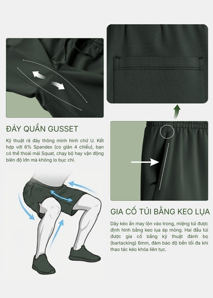 Quần Short Thun Mềm Mịn Mát The Minimalist 012 Xám Nhạt