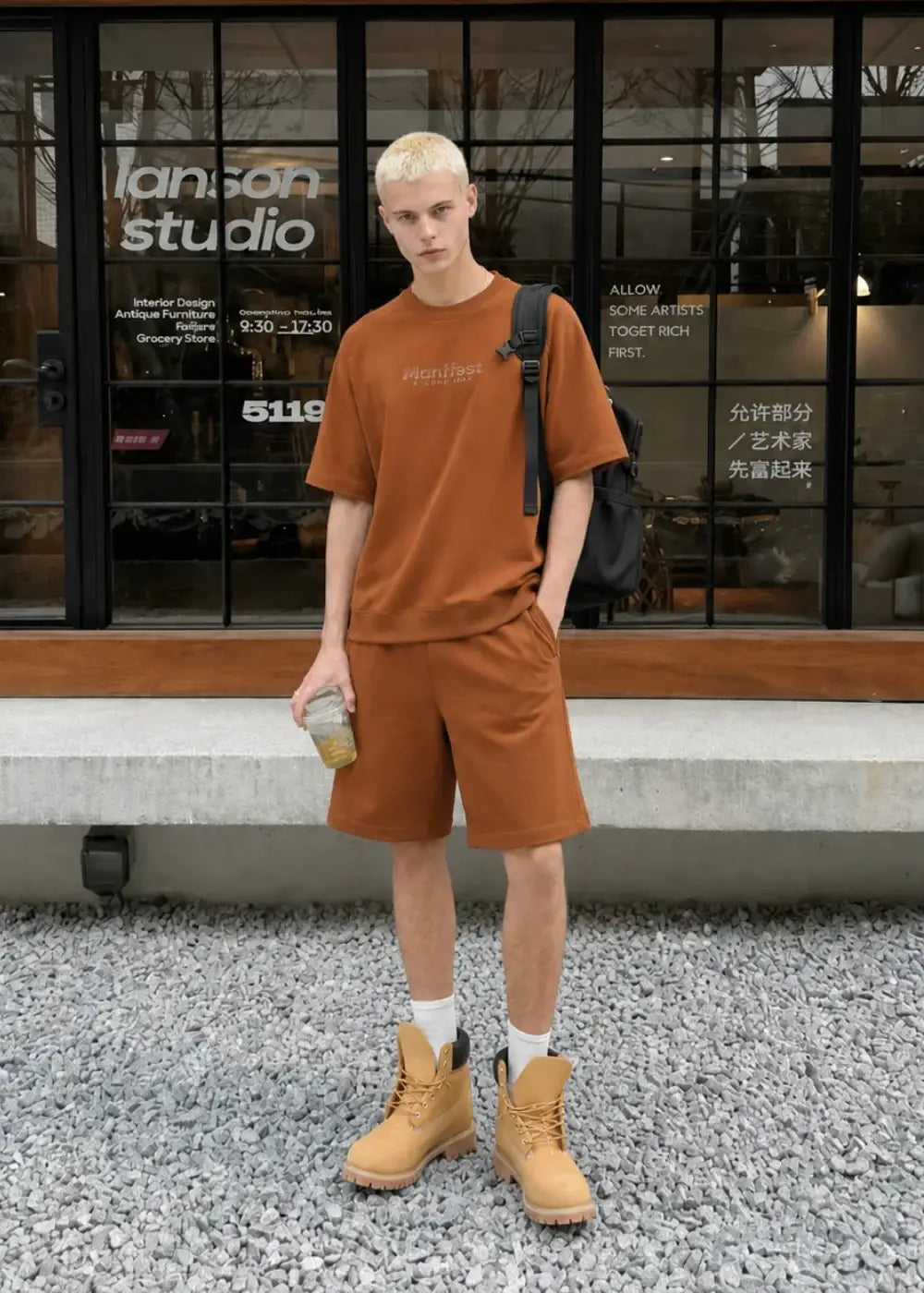 Quần Đùi Easy Pant IceVibes™ Mặc Mát Lạnh Đáy May Mở Rộng Thông Minh The Minimalist 012 Màu Cam Đậm Dáng Vừa Vặn F3